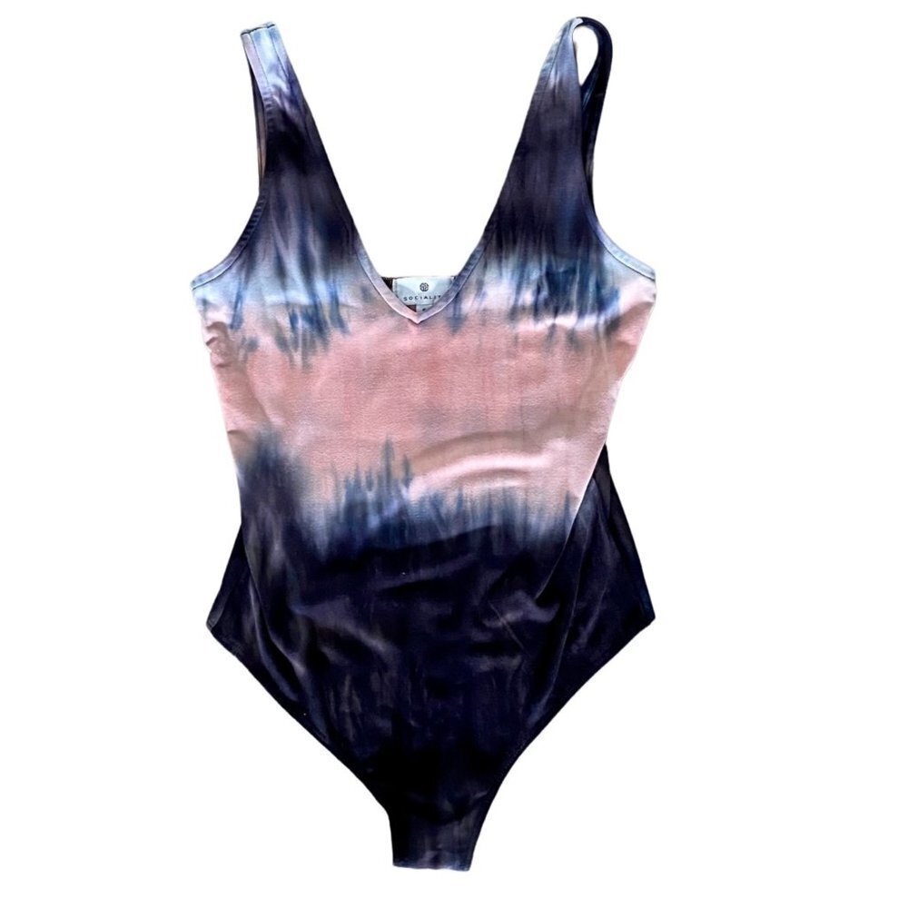 Socialite Tie Dye Thong Bodysuit Small NWOT